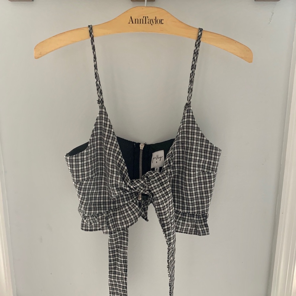 Princess poly gingham print top